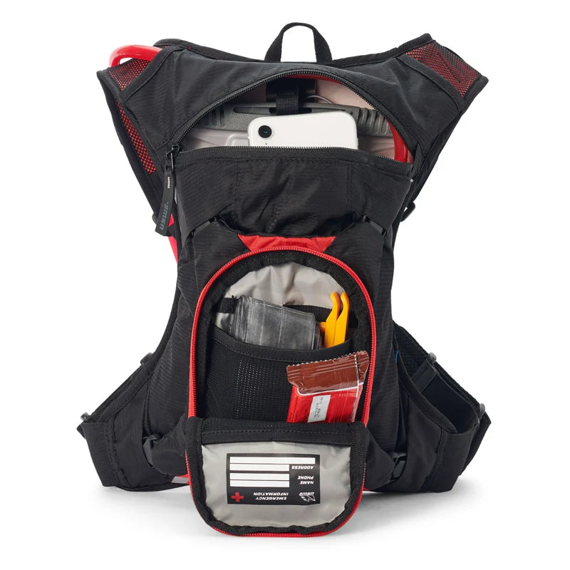 Mochila USWE HYDRO 3L NEGRO/ROJO