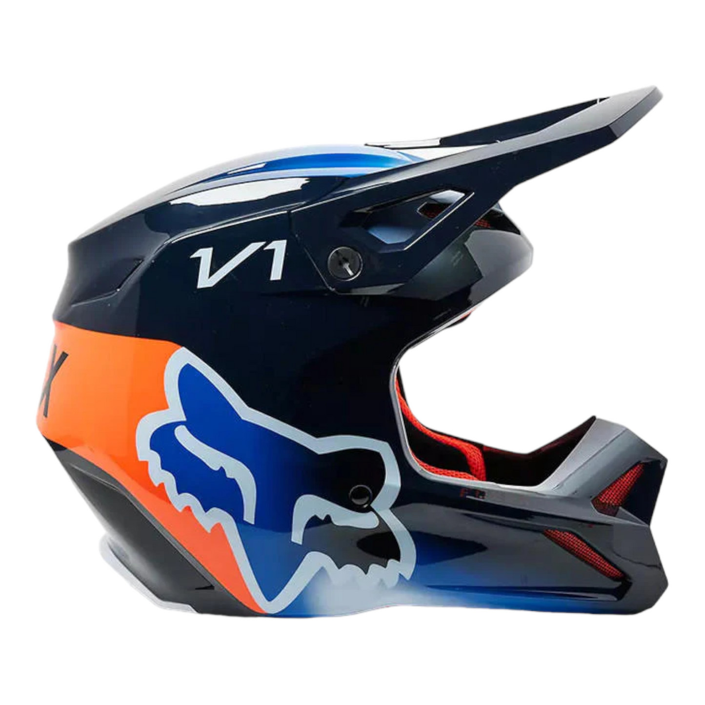 Casco Fox v1 Toxsyk Azul/Naranjo 2023
