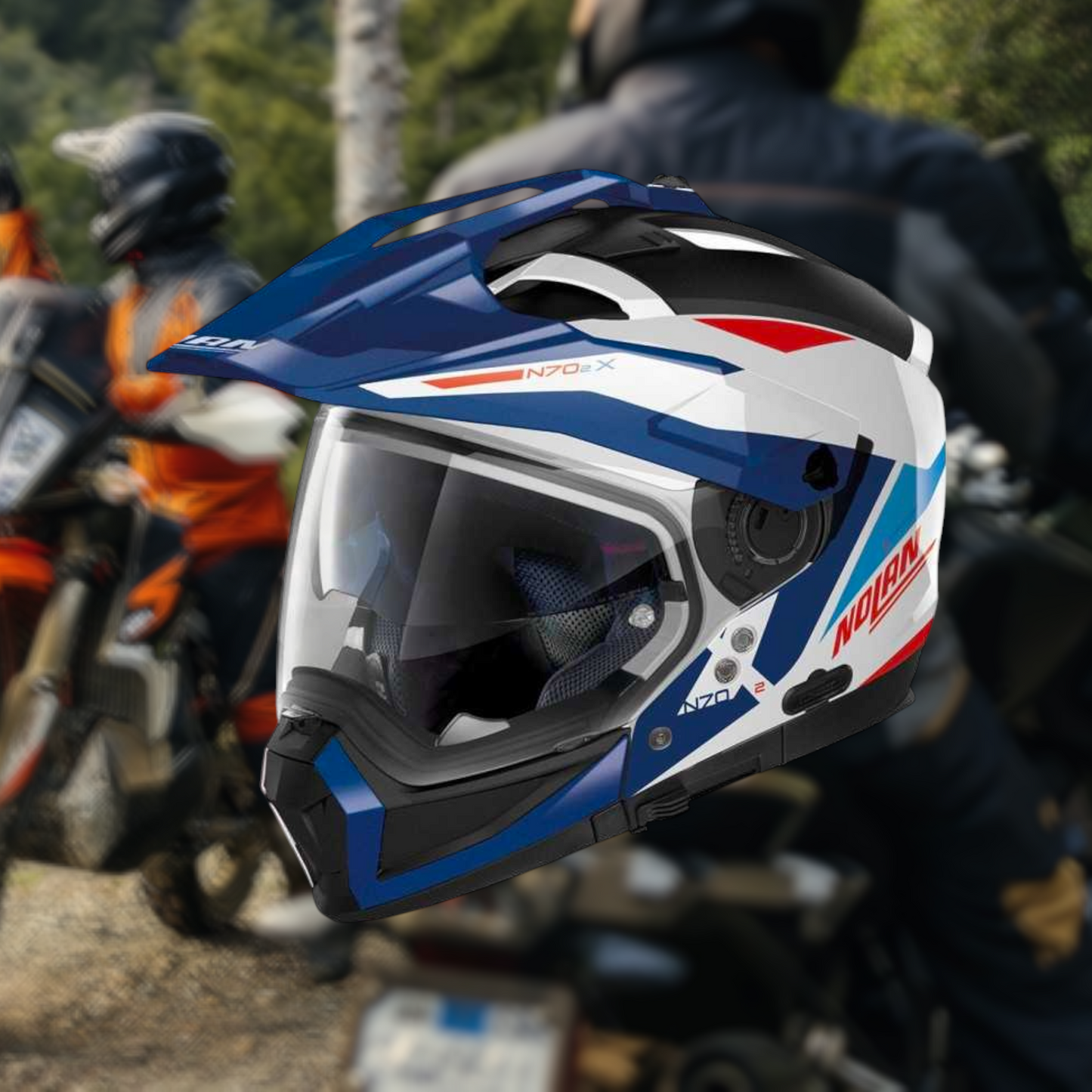 Casco Nolan N70-2 X STUNNER METAL WHITE