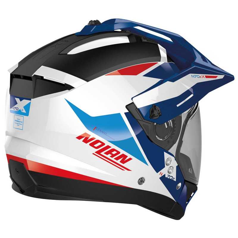 Casco Nolan N70-2 X STUNNER METAL WHITE