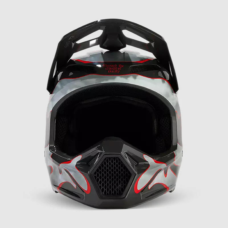Casco FOX V1 ATLAS GREY/RED