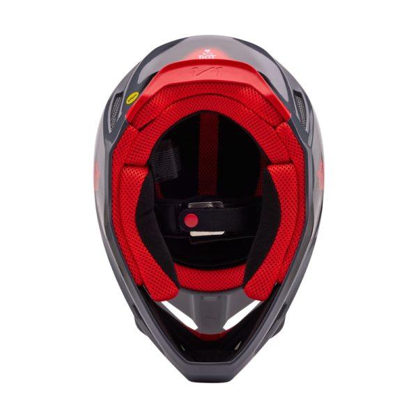 Casco FOX V1 INTERFERE GREY/RED