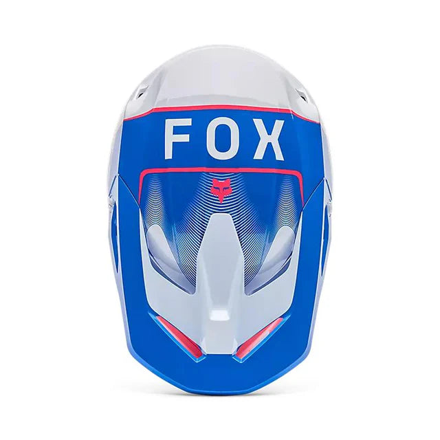 CASCO FOX V1 COLLECT BLANCO/AZUL 2026