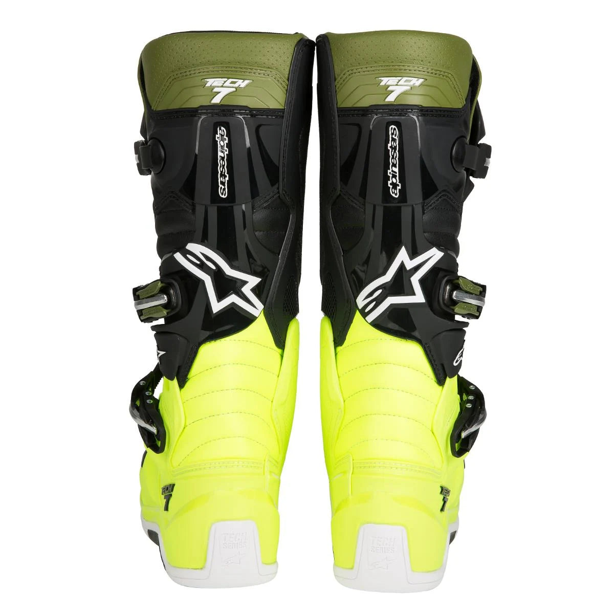 Botas Alpinestars Tech 7 Verde / Amarillo Fluor