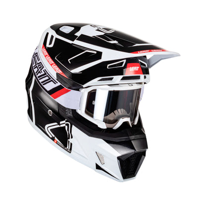 Kit Casco + Antiparra Leatt 7.5 Blanco/Negro 2024