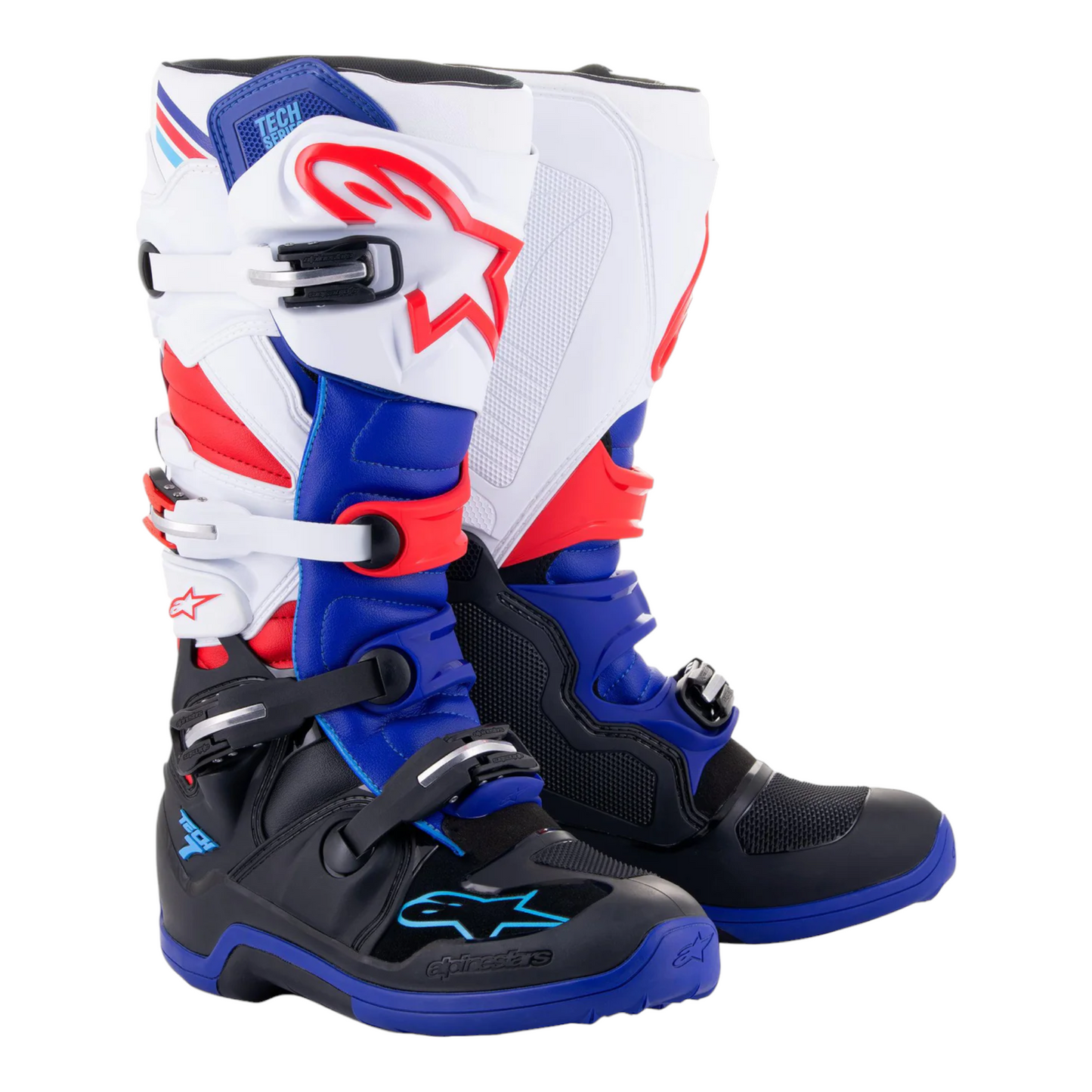 Botas Alpinestars Tech 7 White/Red/Blue 2024