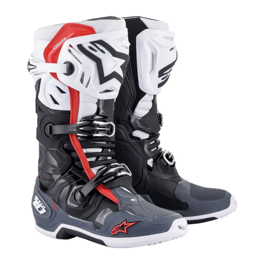 Bota Alpinestars Tech10 Supervented Grey/Red