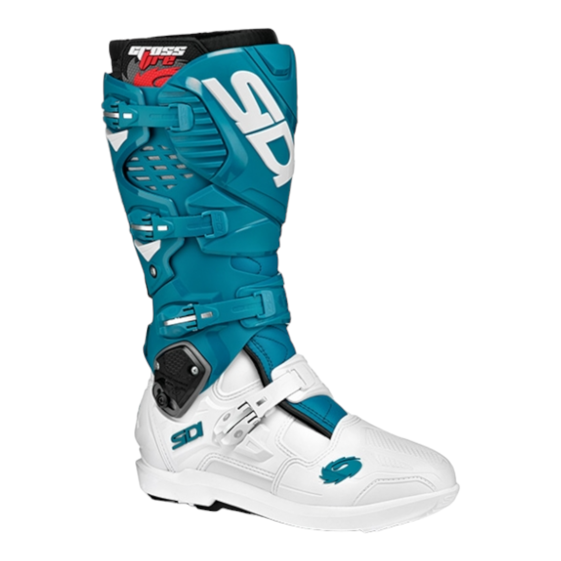 Bota SIDI CROSSFIRE SRS WHITE/TEAL – nzmotos