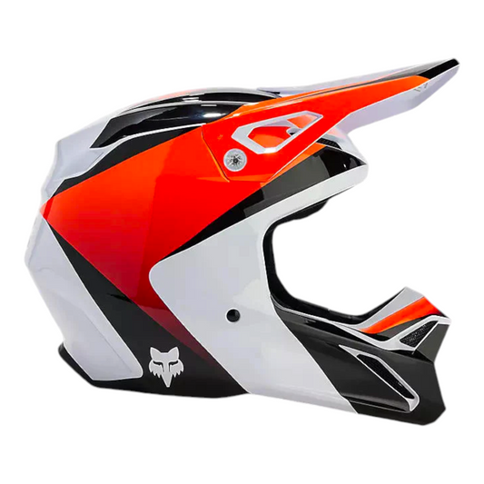 Casco Fox v1 STREAK WHITE/ORANGE