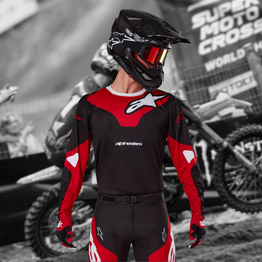 TRAJE ALPINESTARS RACER VEIL RED 2025