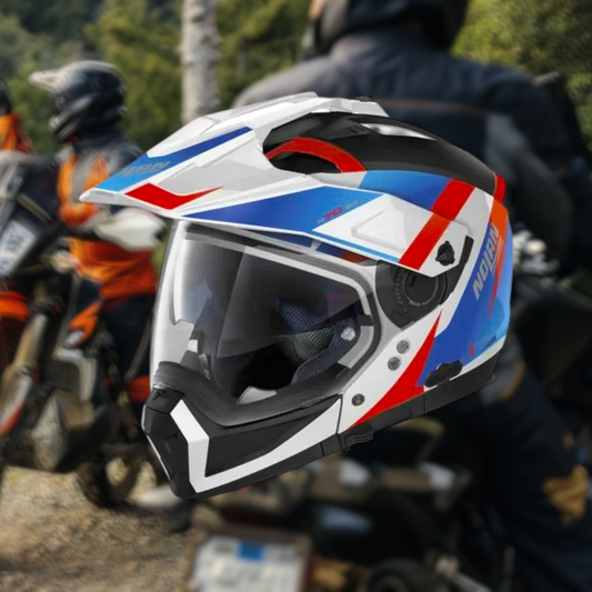 Casco Nolan N70-2 X SKYFALL METAL WHITE