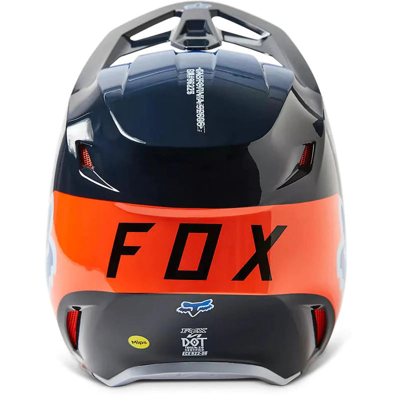 Casco Fox v1 Toxsyk Azul/Naranjo 2023
