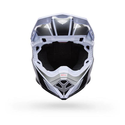 CASCO BELL MOTO 10 SPHERICAL CARBONO WHITE/BLACK