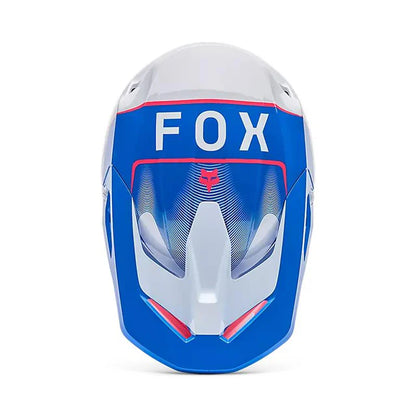 CASCO FOX V1 COLLECT BLANCO/AZUL 2026