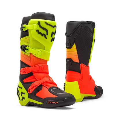BOTA FOX COMP AMARILLO/ROJO 2026