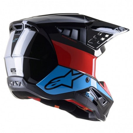 Casco Alpinestars Sm5 Negro / Rojo / Azul