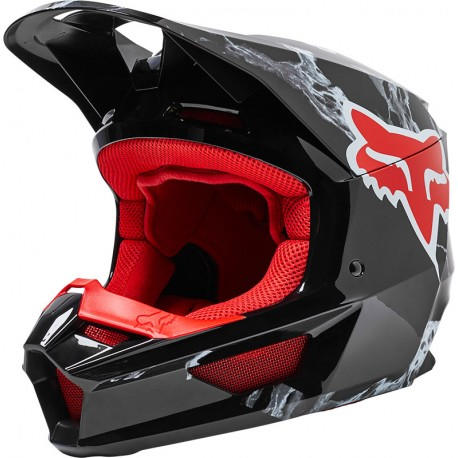 Casco Fox V1 Karrera Negro / Rojo