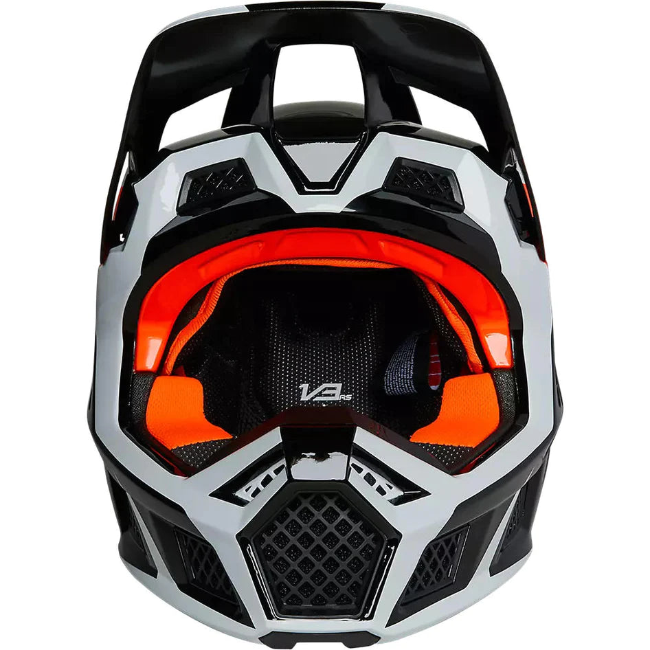 Casco Moto V3 RS DVIDE Negro/Naranjo Fox
